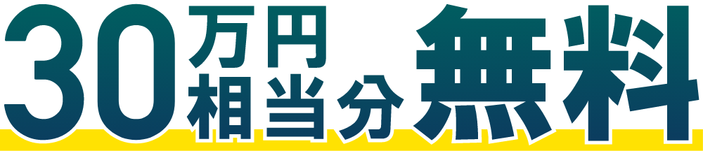 30万円相当分無料