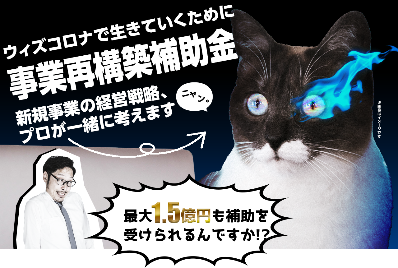 ウィズコロナで生きていくために　事業再構築補助金　新規事業の経営戦略、プロが一緒に考えます。